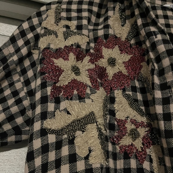 Beaded flannel button up - Picture 3 of 3